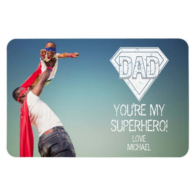 Flexible Vous êtes Mon Superhero Papa Fête des pères Magnet (Horizontal)