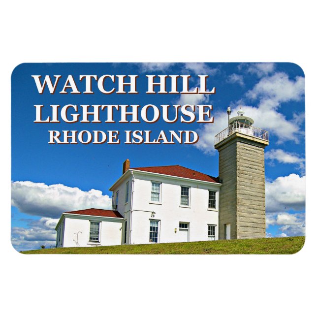 Flexible Watch Hill Lighthouse, Rhode Island Photo Magnet (Horizontal)