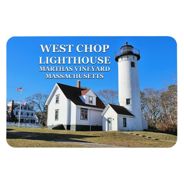 Flexible West Chop Lighthouse Marthas Vineyard Flexi Magnet (Horizontal)