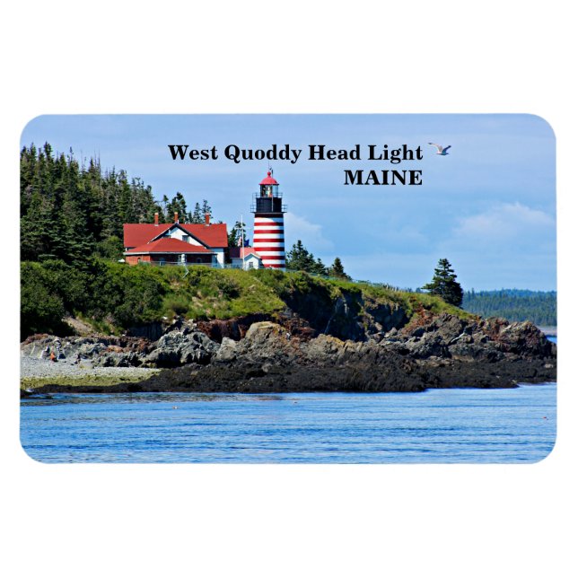 Flexible West Quoddy Head Light, Maine Premium Flexi Magnet (Horizontal)