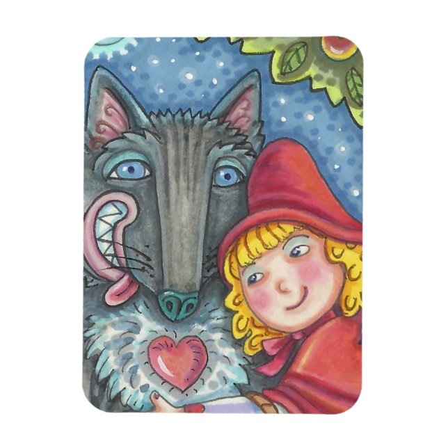 Flexible Wolf Et Chaperon Rouge MAGNET *Personnaliser (Vertical)