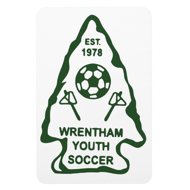 Flexible Wrentham Youth Soccer Magnet de voiture (Vertical)
