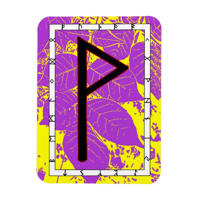 Flexible Wunjo Viking Rune Magnet - Joy! (Vertical)