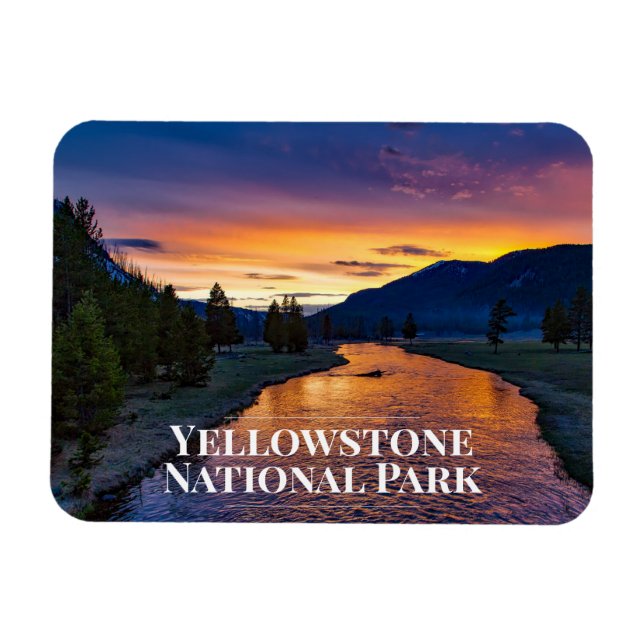 Flexible Yellowstone National Park Fridge Magnet (Horizontal)