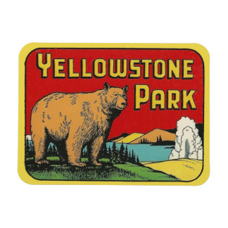 Flexible Yellowstone National Park Magnet Vintage voyage