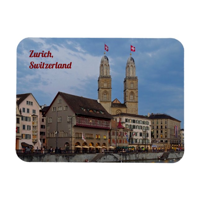 Flexible Zurich Suisse Grossmünster Magnet (Horizontal)