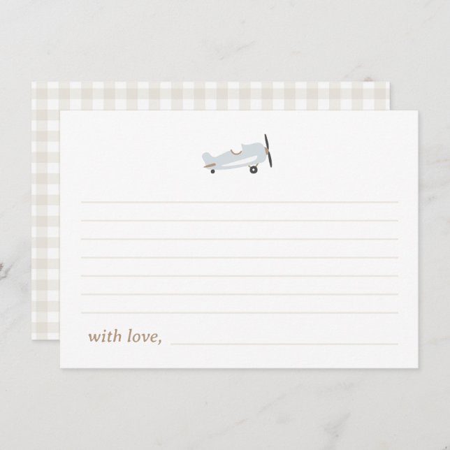 "Flies du temps" Thème avion Cartes de capsule du  (Devant / Derrière)