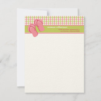 Flip Flops Cartes de notes plats personnalisées (c