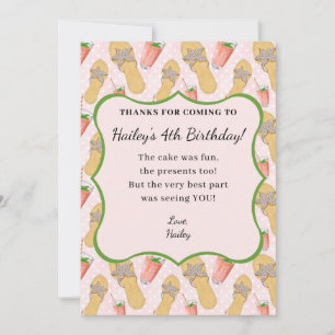 Flip Flops et Lemonade Carte de remerciements