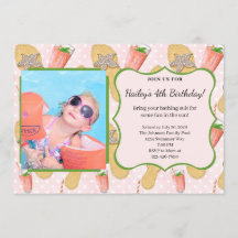 Flip Flops et Lemonade Party Invitation