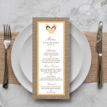 Flip Flops Sandy Beach Burlap Menu Mariage<br><div class="desc">La collection de mariage de plage de sable à tongs est parfaite pour tout couple qui souhaite se marier romantique en bord de mer. L'arrière - plan rustique effet burlap donne à ces cartes de menu un aspect boho-chic, tandis que le bronzage sablonneux est une tonalité chaude et tendance qui...</div>