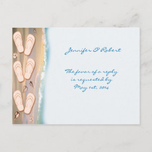 Flip Flops sur la carte postale RSVP Beach