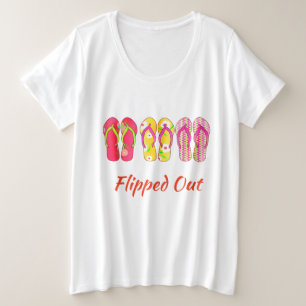 Flip Out Flip Flop Womens Sum Plus Taille t-shirt