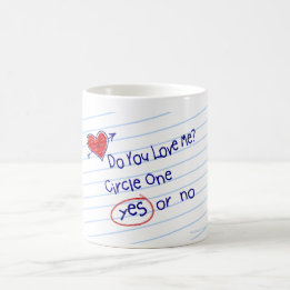 Flirty Fun Grade School Love Note Café Mug