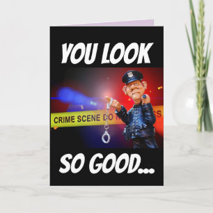 FLIRTY POLICE MAN ROMANTIC FUNNY Carte de voeux
