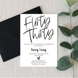 Flirty Trente 30e anniversaire Invitation