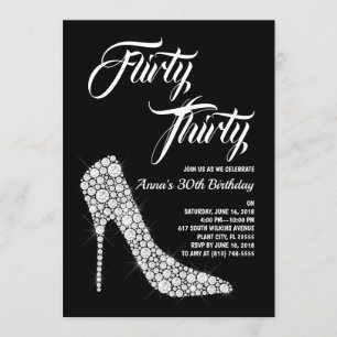 Flirty Trente Anniversaire Invitation