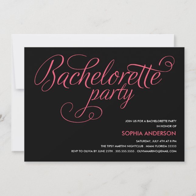 FLIT| INVITATION DE LA PARTIE BACHELORETTE (Devant)