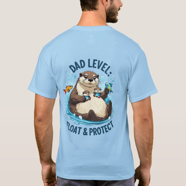 Float & Protect - Otter Papa T-shirt drôle (Dos)