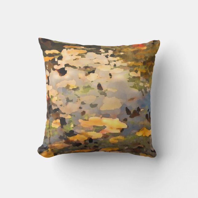 Floating Autumn laisse Abstrait Coussin extérieur (Recto)