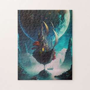 Floating Castle Ship Imaginaire Art Jigsaw Puzzle