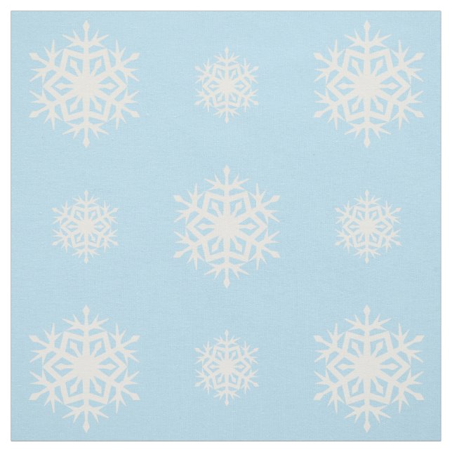 Flocon de neige à motif bleu clair tissu (Échantillon)