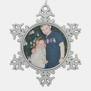 Flocon De Neige Ajoutez votre propre ornement photo Snowflake