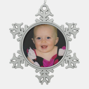 Flocon De Neige Ajoutez votre propre ornement photo Snowflake