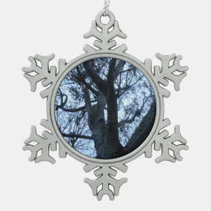 Flocon De Neige Arbre Silhouette ornement photo