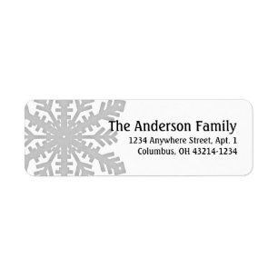 Flocon de neige argenté : : Étiquettes adresse d