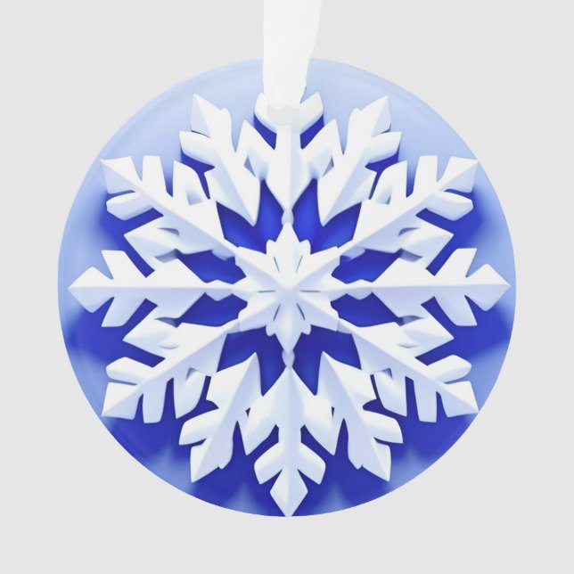 Flocon de Neige Bleu Détaille (devant)