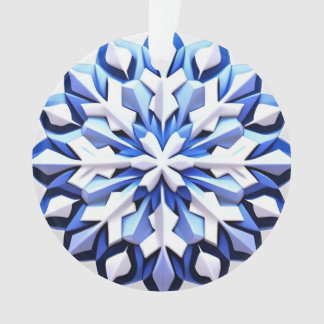 Flocon de Neige Bleu Détaille