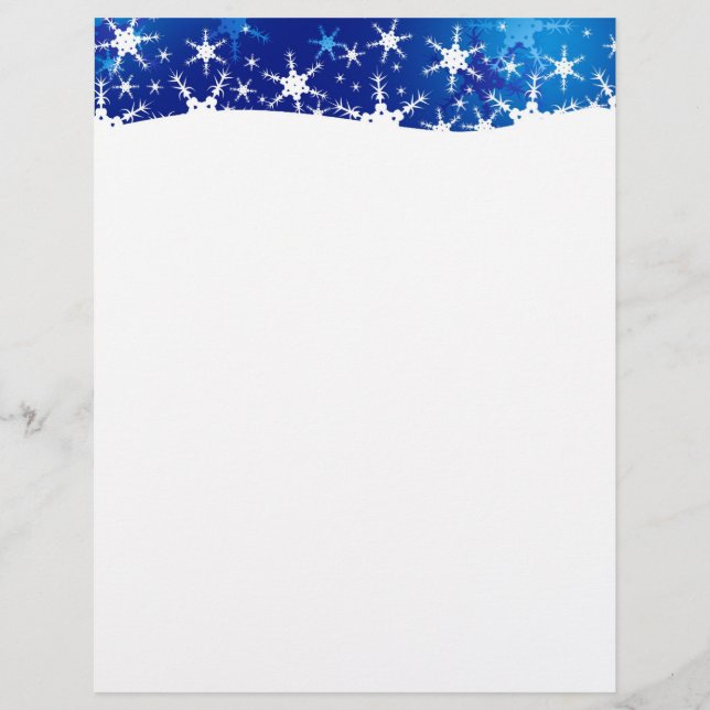 Flocon de neige bleu d'hiver de Noël (Devant)