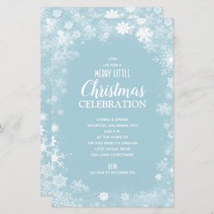 Flocon de neige Bleu Noël Vacances Budget Invitati