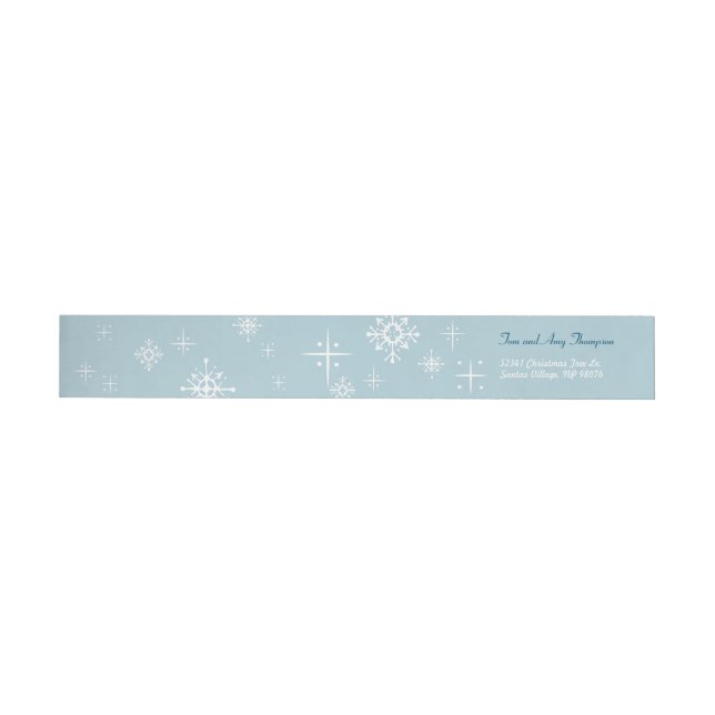Flocon de neige bleu pâle | Étiquette enveloppante (Individuel)