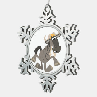 Flocon De Neige Cartoon Tap Dancing Wildebeest Pewest Ornement