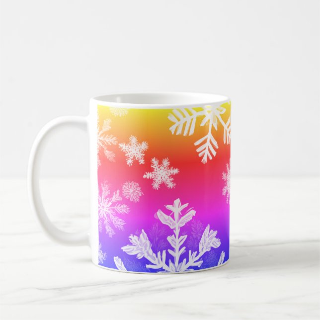 Flocon de neige classique Mug de voyage, 11 oz (Gauche)