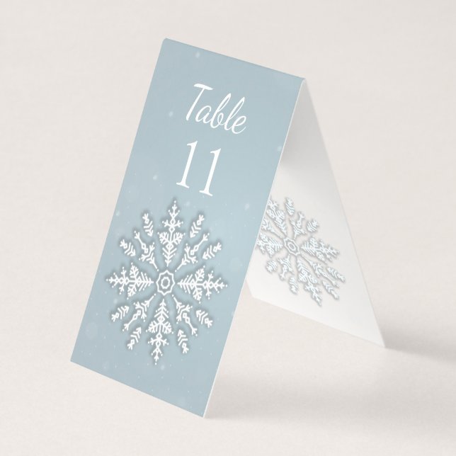 Flocon de neige congelé hiver Mariage Numéro du ta (Front)