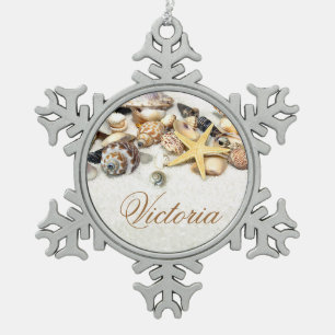 Flocon De Neige Coquillages Ornement personnalisé