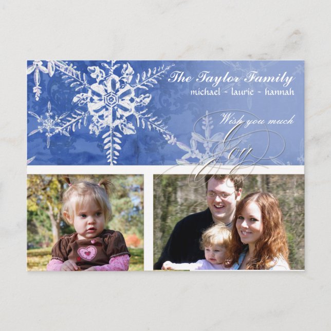 Flocon de neige Damask de Noël - Carte (Devant)
