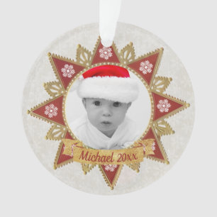 Flocon de neige de forme de cercle de luxe rouge e