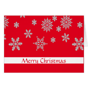 Flocon de neige en cristal rouge Badge blanc Joyeu