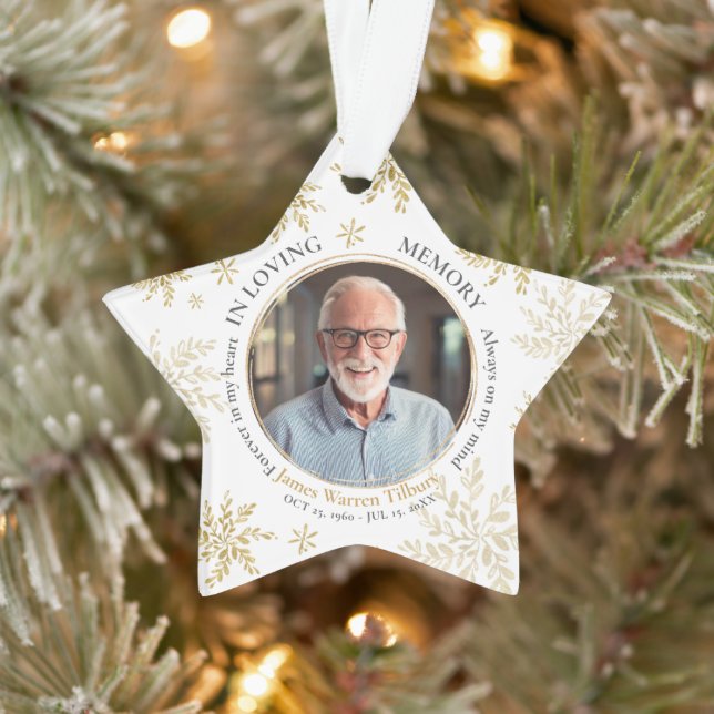 Flocon de neige en mémoire étoile de Noël mémorial (Arbre)