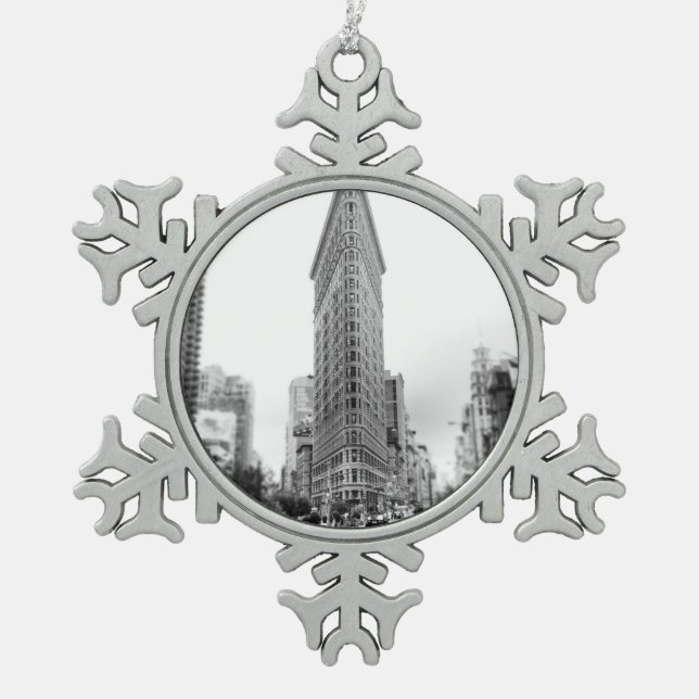 Flocon De Neige Flatiron Building Noël Ornement (Devant)