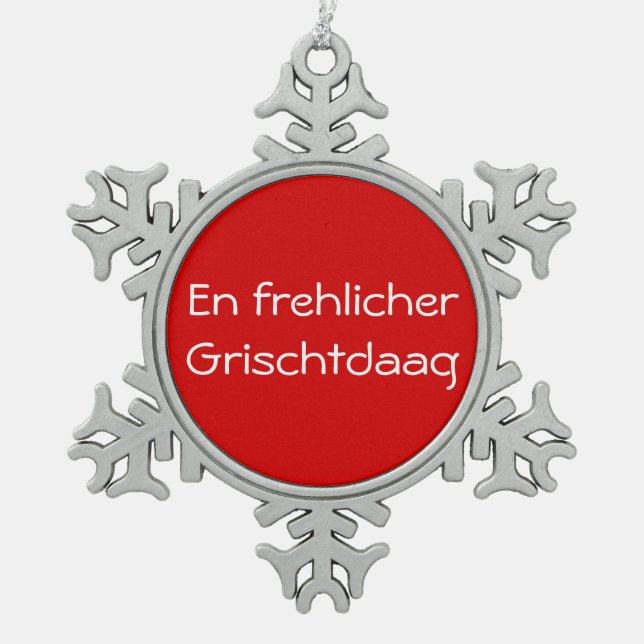 Flocon De Neige Frehlicher Grischtdaag - ornement d'en (Devant)