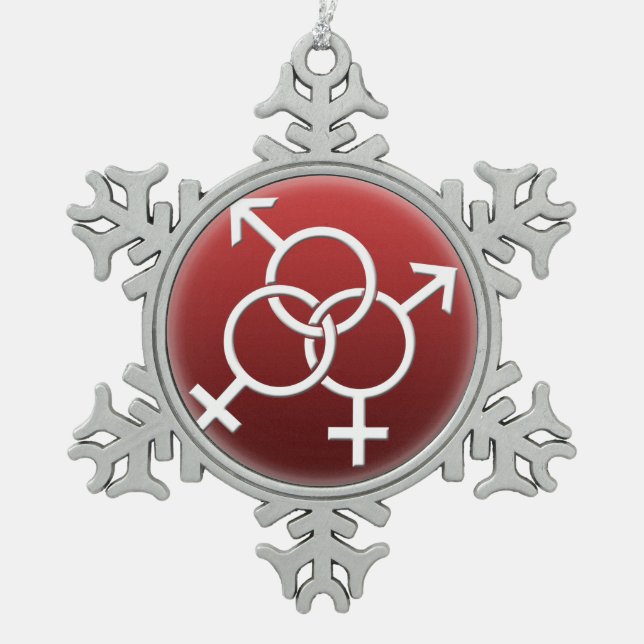 Flocon De Neige GBLT Pride Ornement Personnalisé Gay Love Cadfts (Devant)