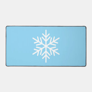 Flocon De Neige Moderne Blanc Nordique Sur Bleu De