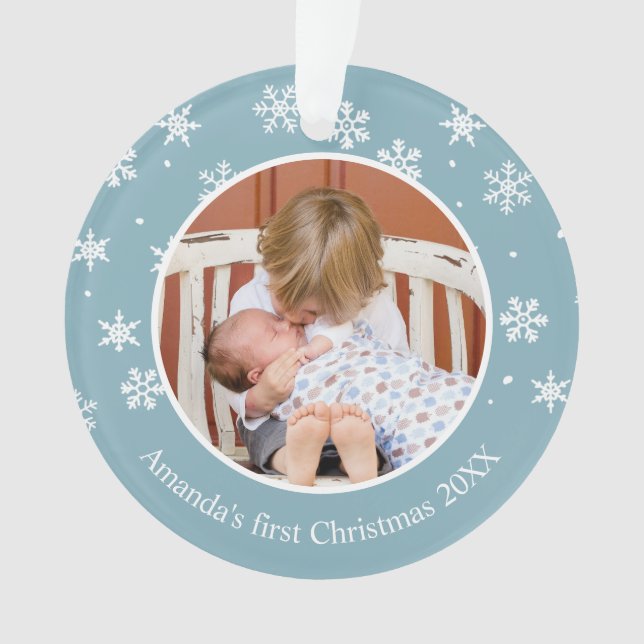 Flocon de neige Noël 2 Photo personnalisée (devant)