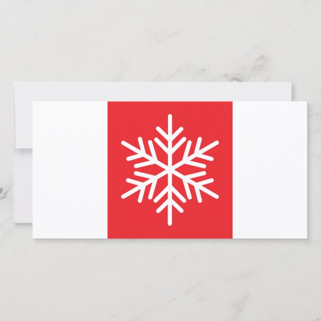 Flocon de neige nordique Moderne brillant Rouge Bl (Devant)