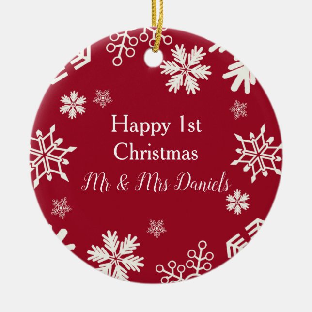 Flocon de neige - nouvel ornement de Noël (Devant)